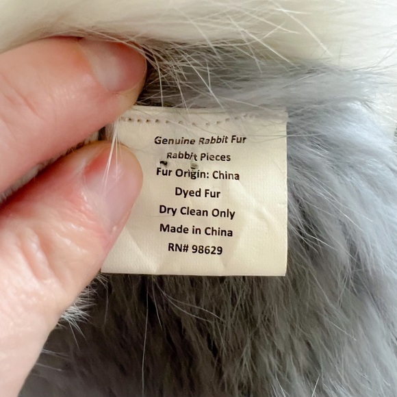 Italian Rabbit Fur Dip-Dye Sleeveless Vest S/M - Picture 6 of 8